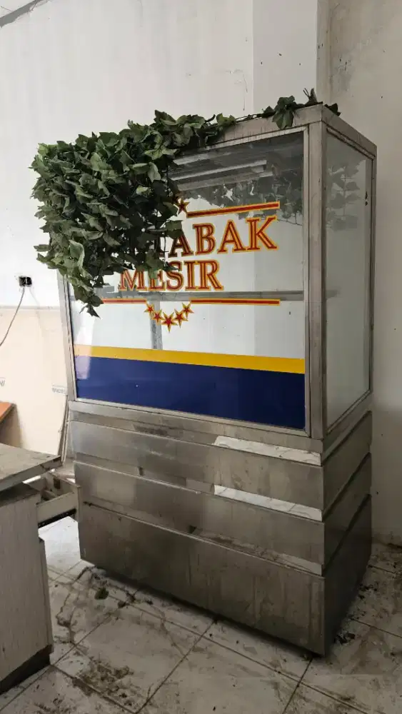 Etalase gerobak jualan restoran stainless