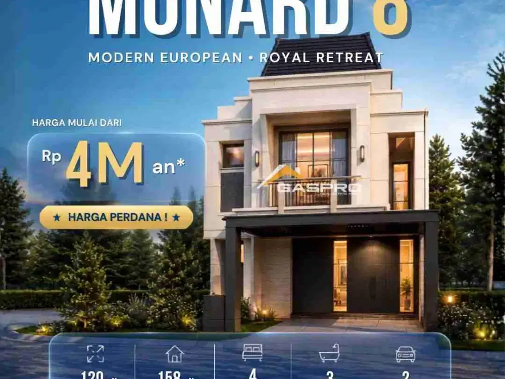 NEW ARMONT RESIDENCES BSD CITY TYPE  MONARD 8 & 9 MULAI 4M! HARGA PERDANA KPR FREE DP