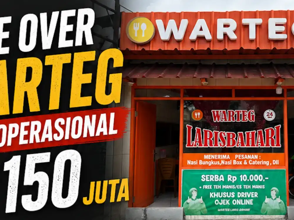 Over Sewa Sekaligus Bisa Lanjut Usaha Warteg Franchise Kekinian Lokasi Strategis di Perempatan Lampu Merah Kota Bogor