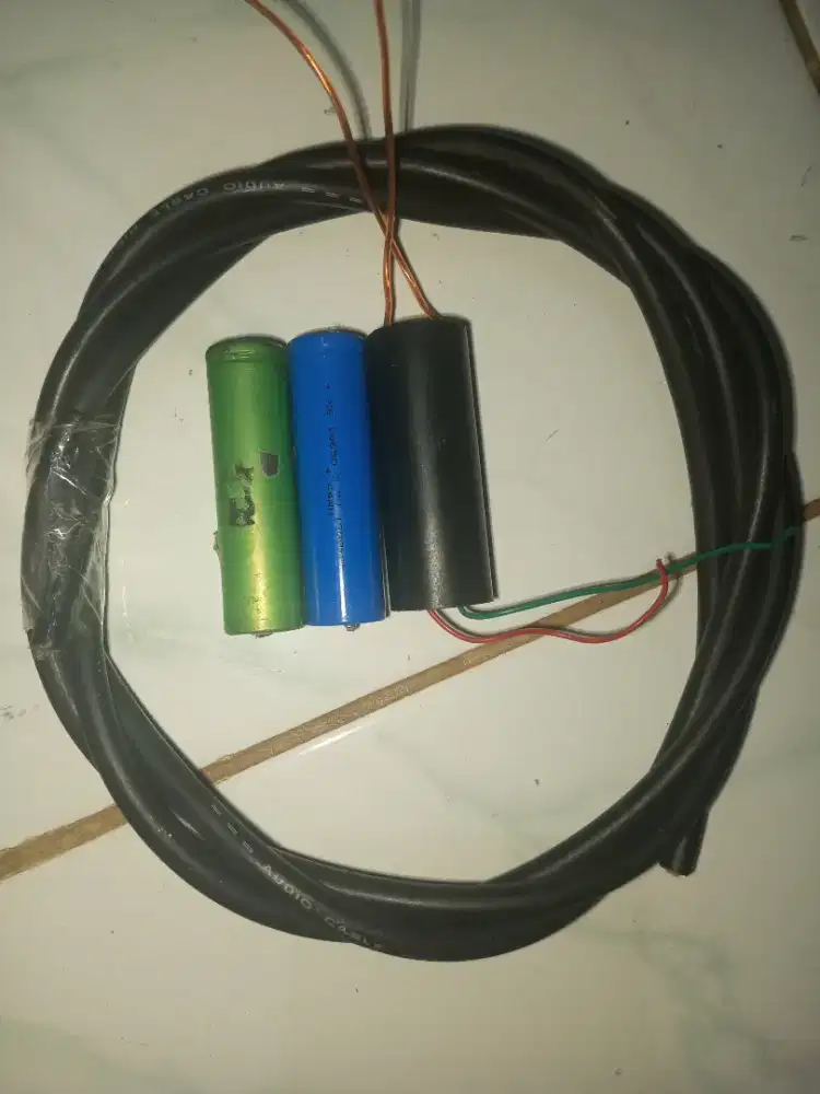 Batrai li ion, step up 400kv, dan kabel 1 meter