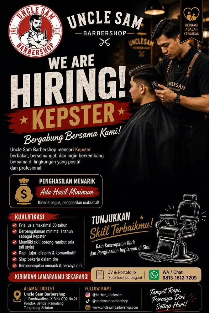 Lowongan Kepster Barbershop