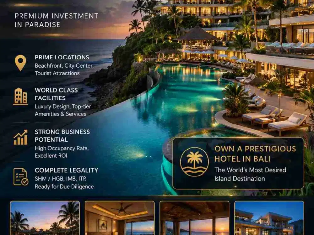 di jual hotel bintang 4 dan 5 di bali