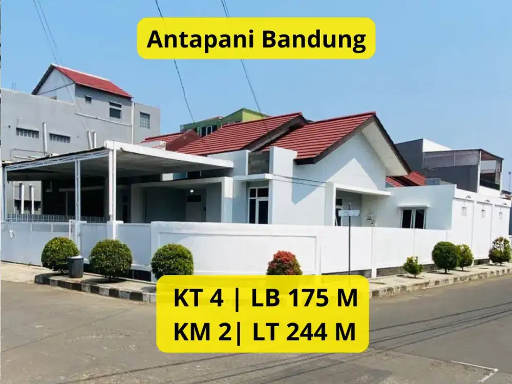 Dijual Rumah Cantik HOOK di Antapani Bandung LT 244 m² | LB 175 m² | 4 KT | Hook | Rp 3,1 Milyar