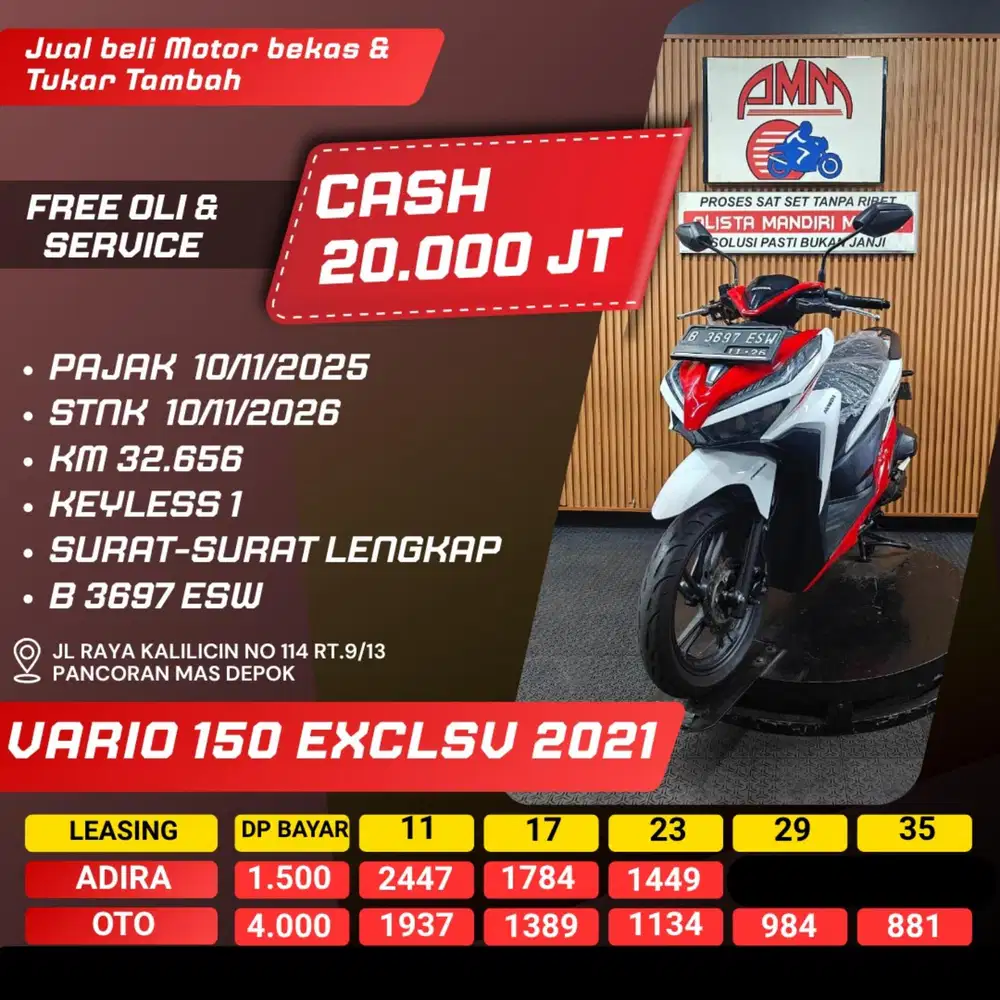 VARIO 150 EXCLSV 2021 CASH / KREDIT ALISTA