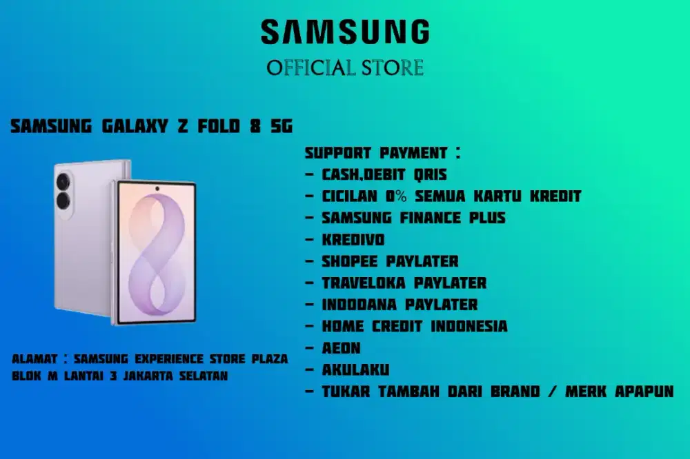 Pre Order Samsung Galaxy Z Fold 8 5G Garansi Resmi SEIN