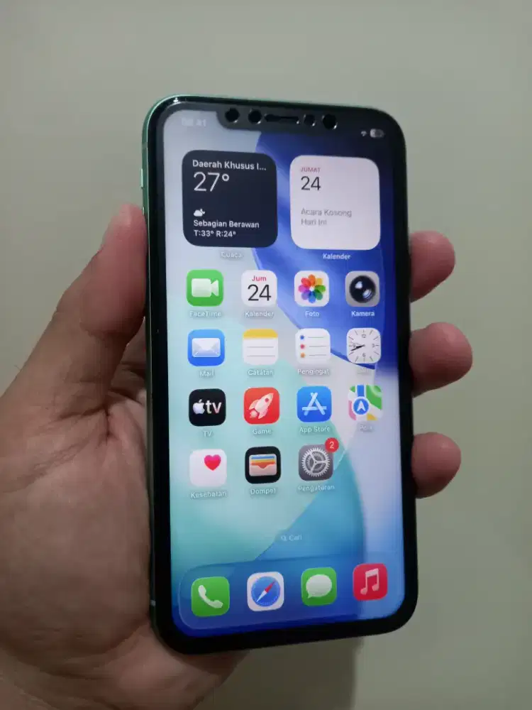 IPhone 11 Green 128Gb Ex inter Fullset ada minus dikit dibaca