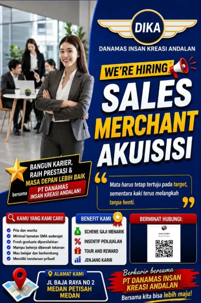 SALES MERCHANT AKUISISI MESIN EDC DAN QRIS SALAH SATU BANK TERNAMA