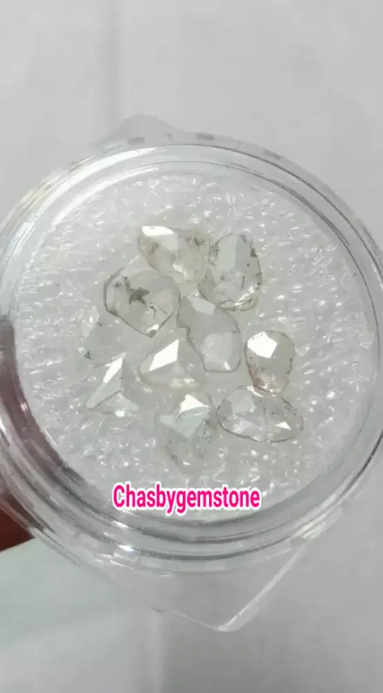 Natural belahan intan berlian banjar-Batu mulia intan Putih