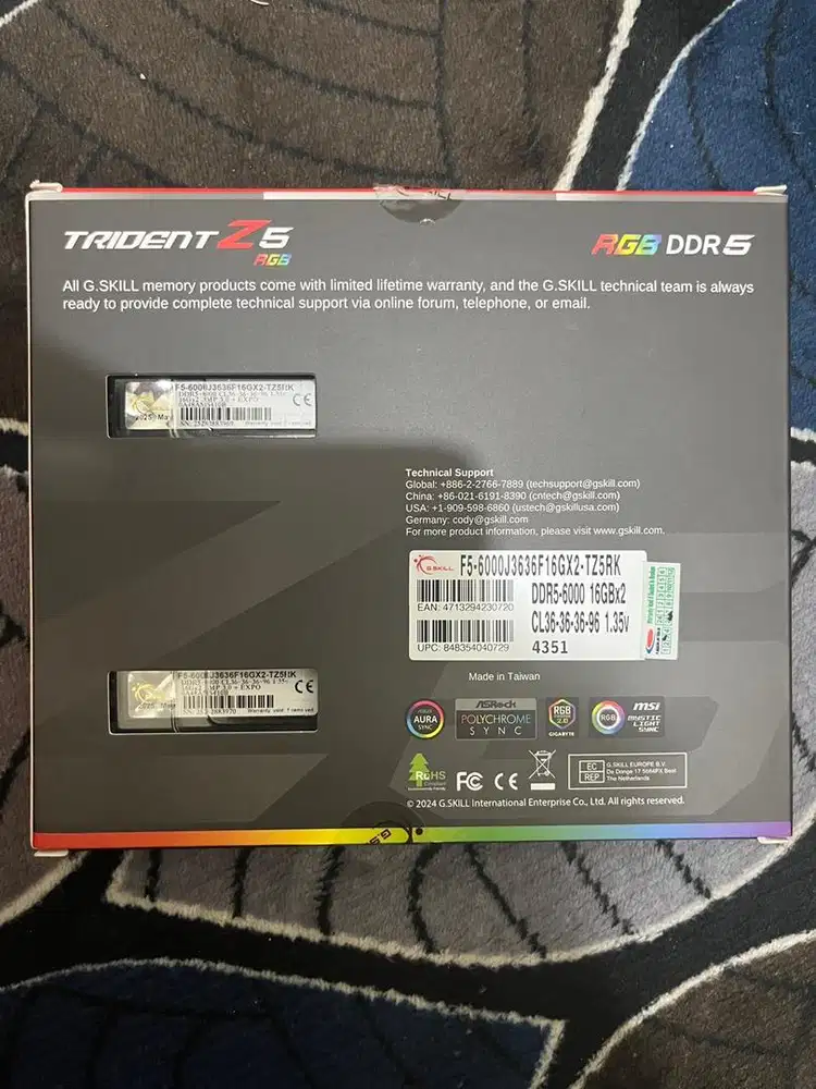 Ram Gskill trident Z 32GB & Ssd samsung 990 pro 1 tera