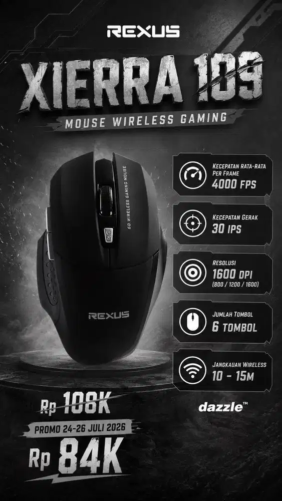 Mouse Wireless Gaming Xierra 109