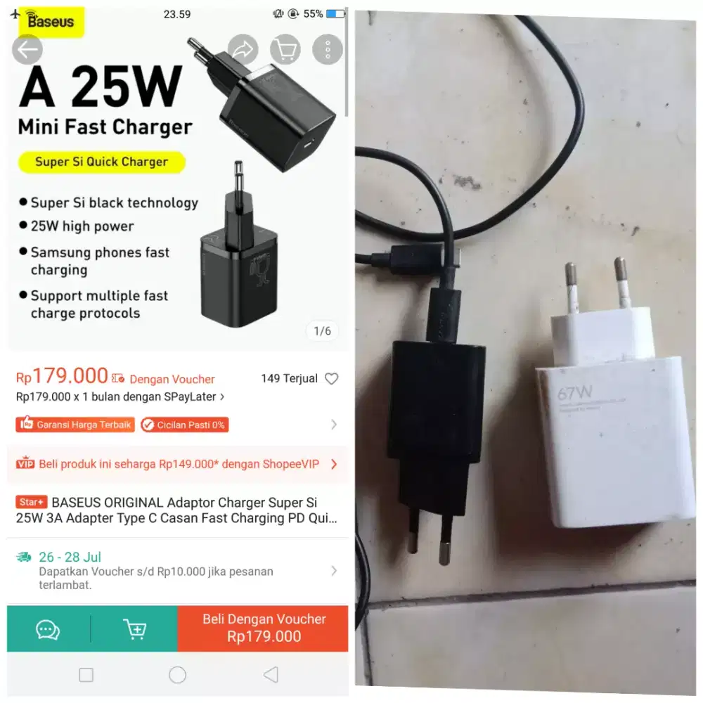 2 chager 100rb charger type to type & 67w Original xiaomi