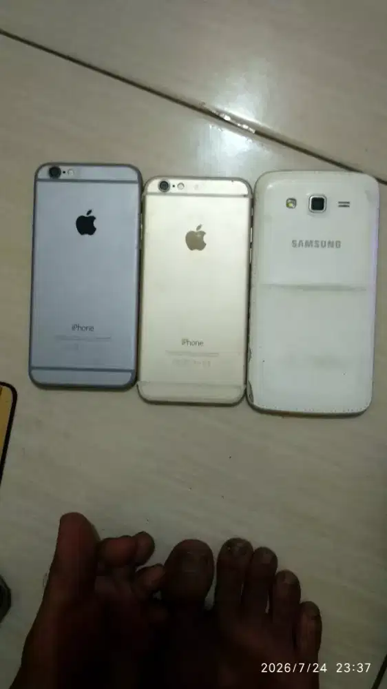2unit iphone 6 matot 1 unit samsung grand mentok logo