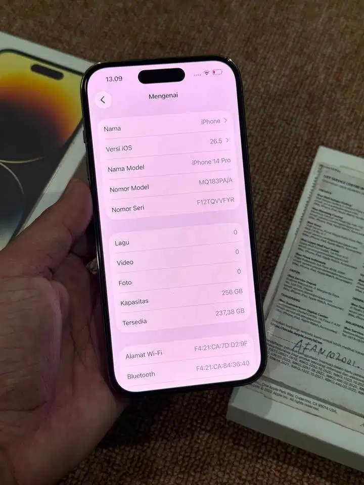 Iphone 14 pro 256gb ibox bh 85% original fullset