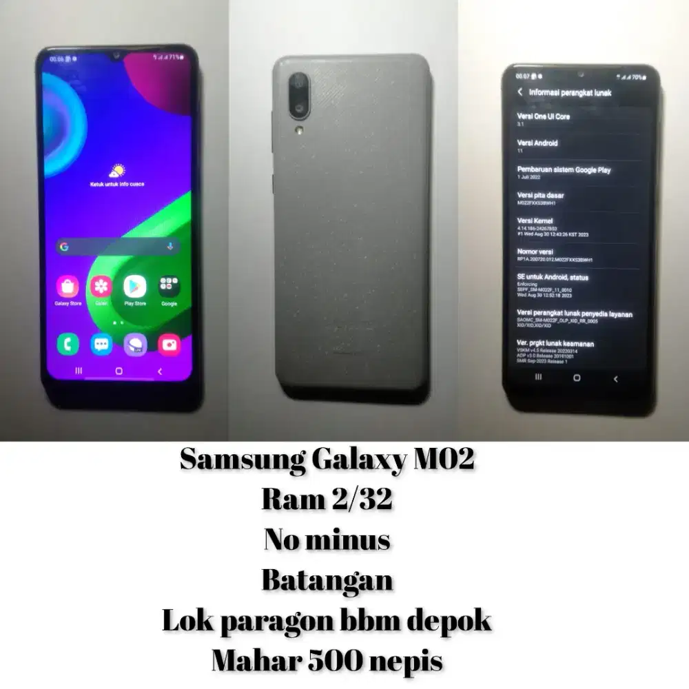 Dijual samsung Galaxy M02