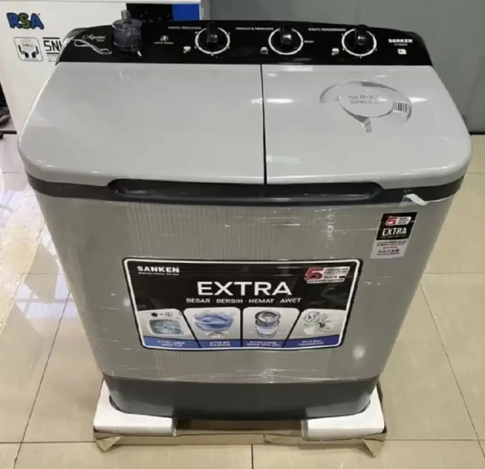 PROMO MESIN CUCI 8KG SANKEN LOWWATT GARANSI RESMI 5 TAHUN