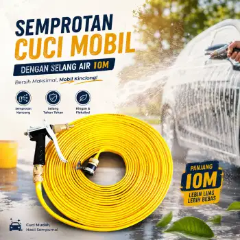 Semprotan Cuci Mobil dengan Selang Air 10M