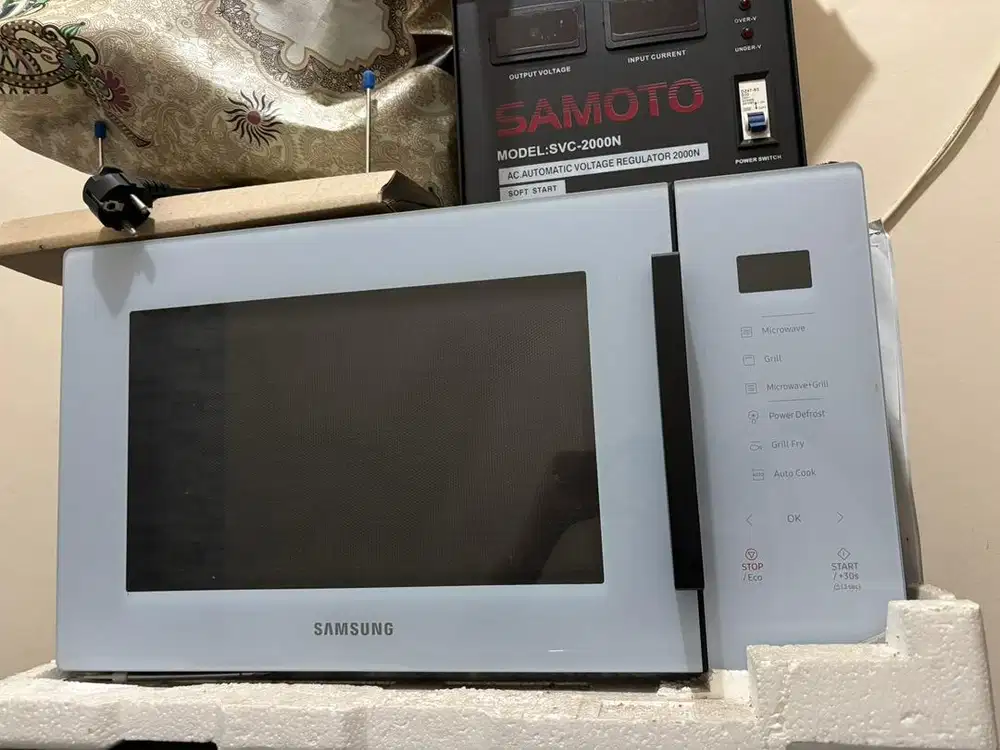 Microwave samsung blue