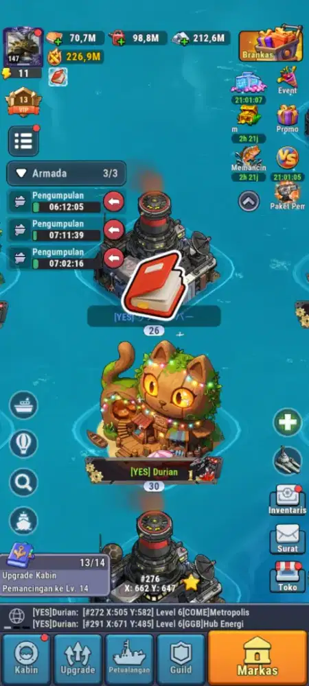 Jual Akun High Seas Hero
Markas Lv 30 • Lv 147 • VIP 13
Power 226,9M