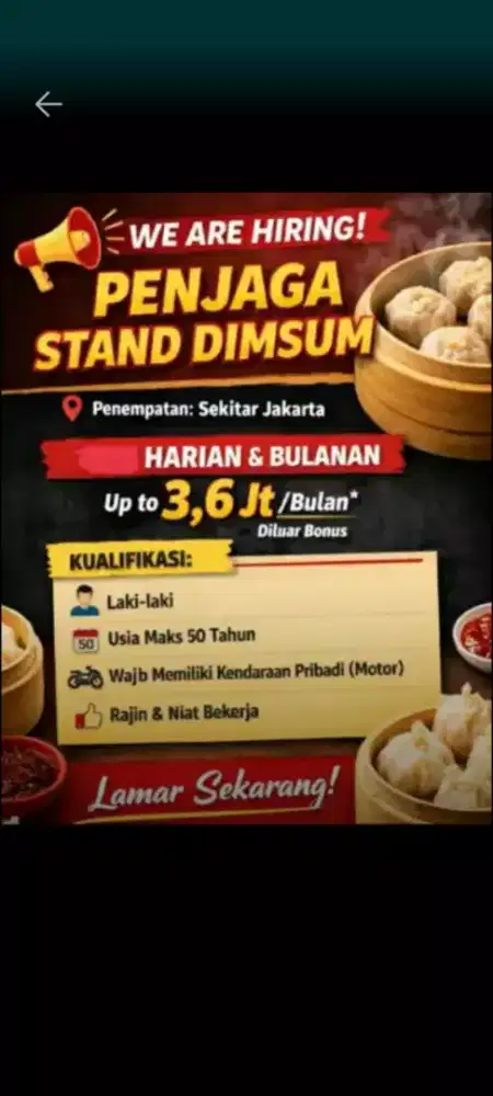 Penjaga/Operator Stand dimsum