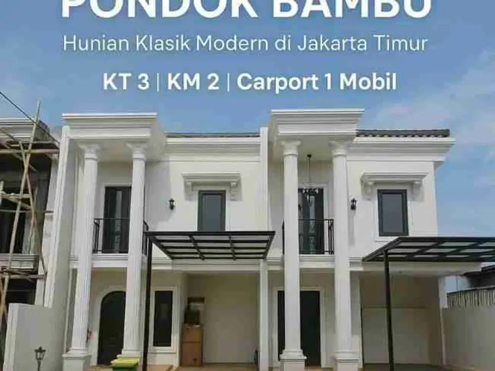 rumah baru cluster 
pondok bambu pahlawan revolusi