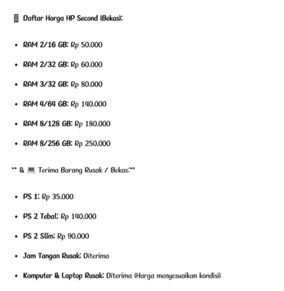 Nyari hp hp rusak mati total