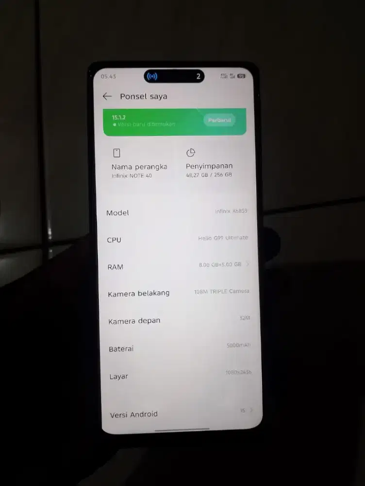 Infinix note 40 8/256