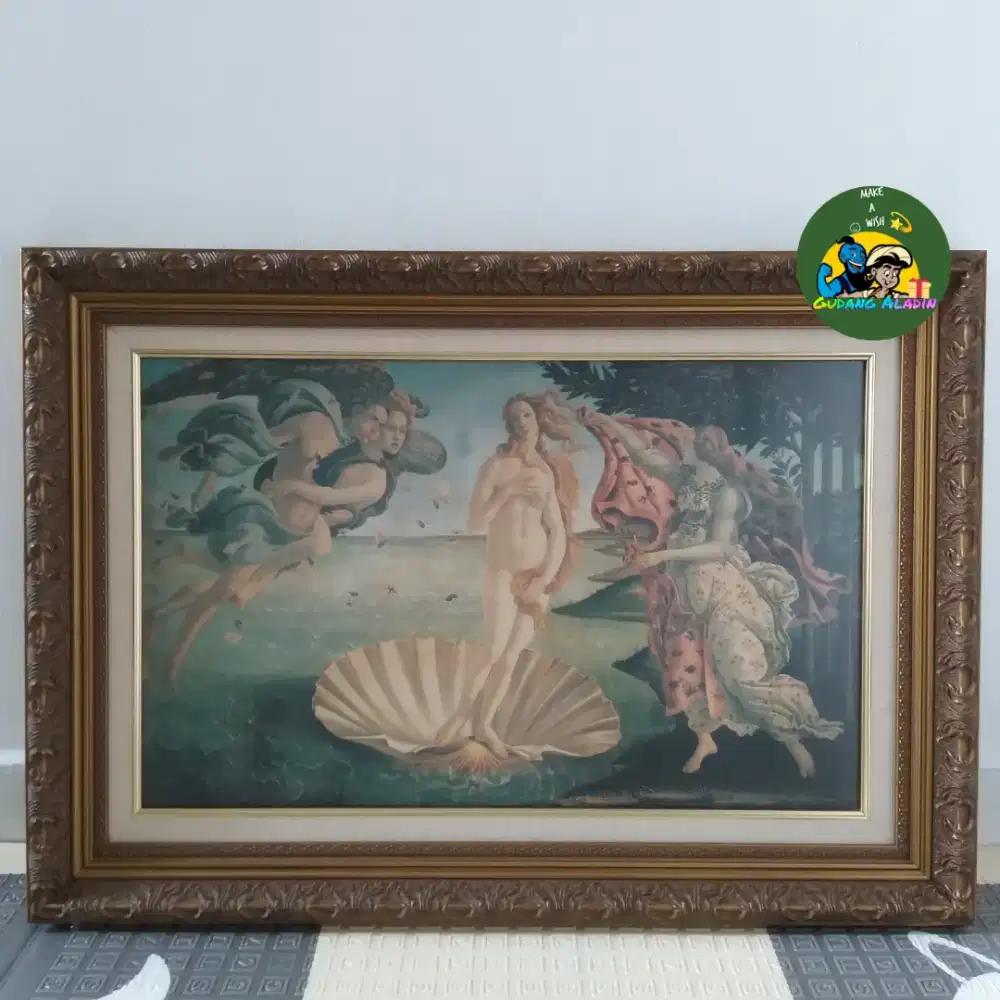 Hiasan Dinding Old Printed The Birth Of Venus impor (Vintage)
