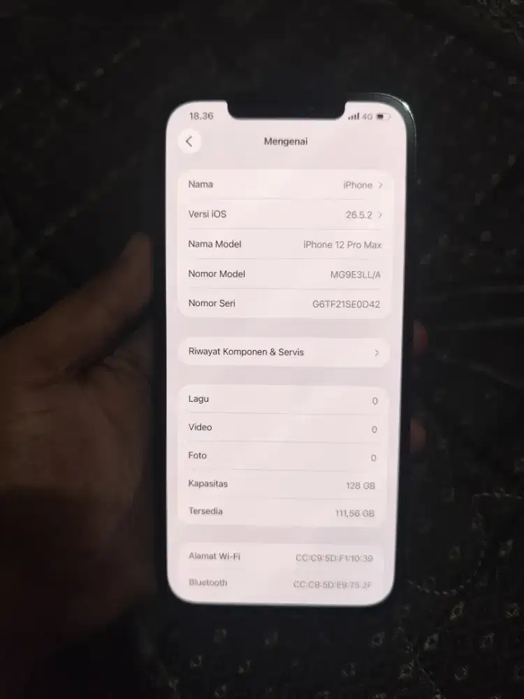 Iphone 12 pro max 128 regis