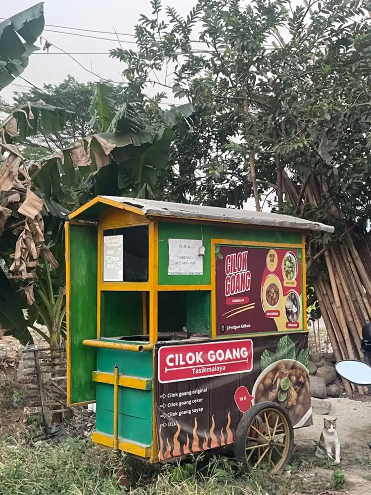 Dijual gerobak usaha tenda mulus