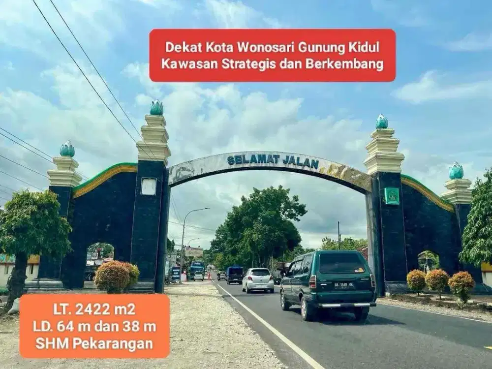 Tanah Hook Mangku 2 Jalan Pekarangan Murah di Pusat Kota Siyono Gunungkidul Yogyakarta