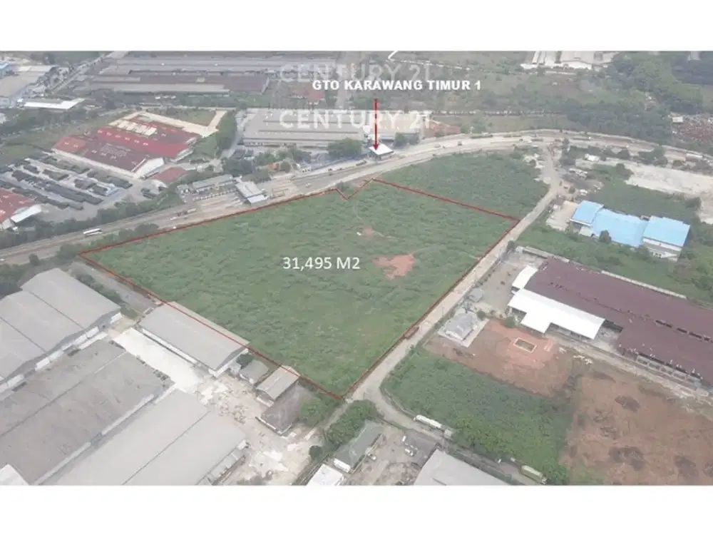 Tanah 3.15 Ha Strategis Karawang Timur Bekasi