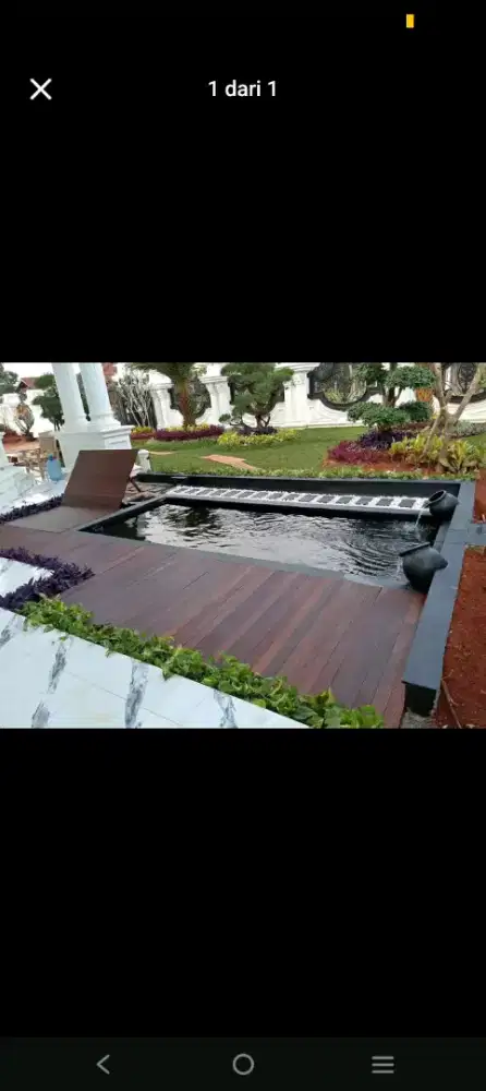 Ikan koi kolam minimalis