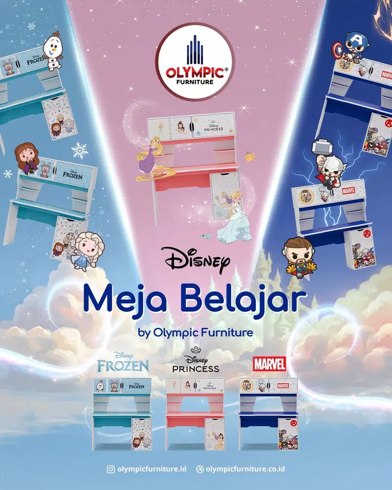 MEJA BELAJAR KARAKTER ANAK OLYMPIC