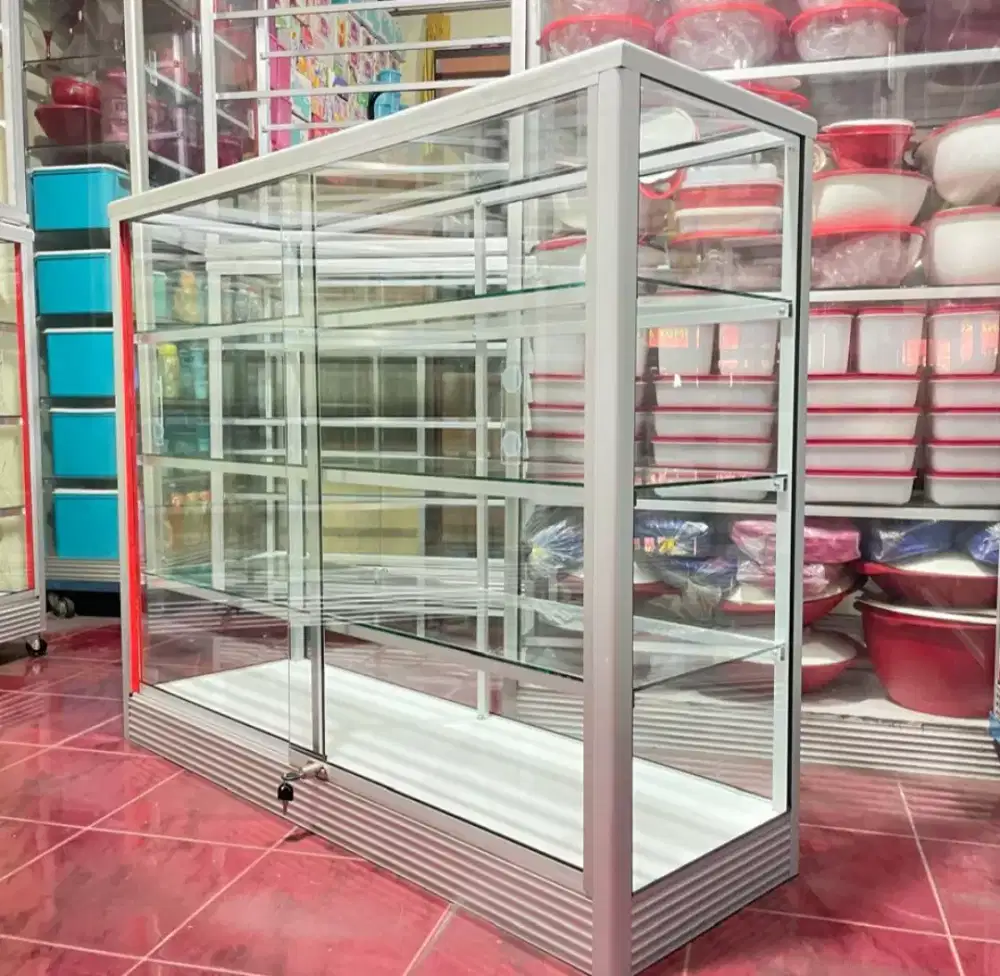 etalase kaca Baru panjang 1,2 m