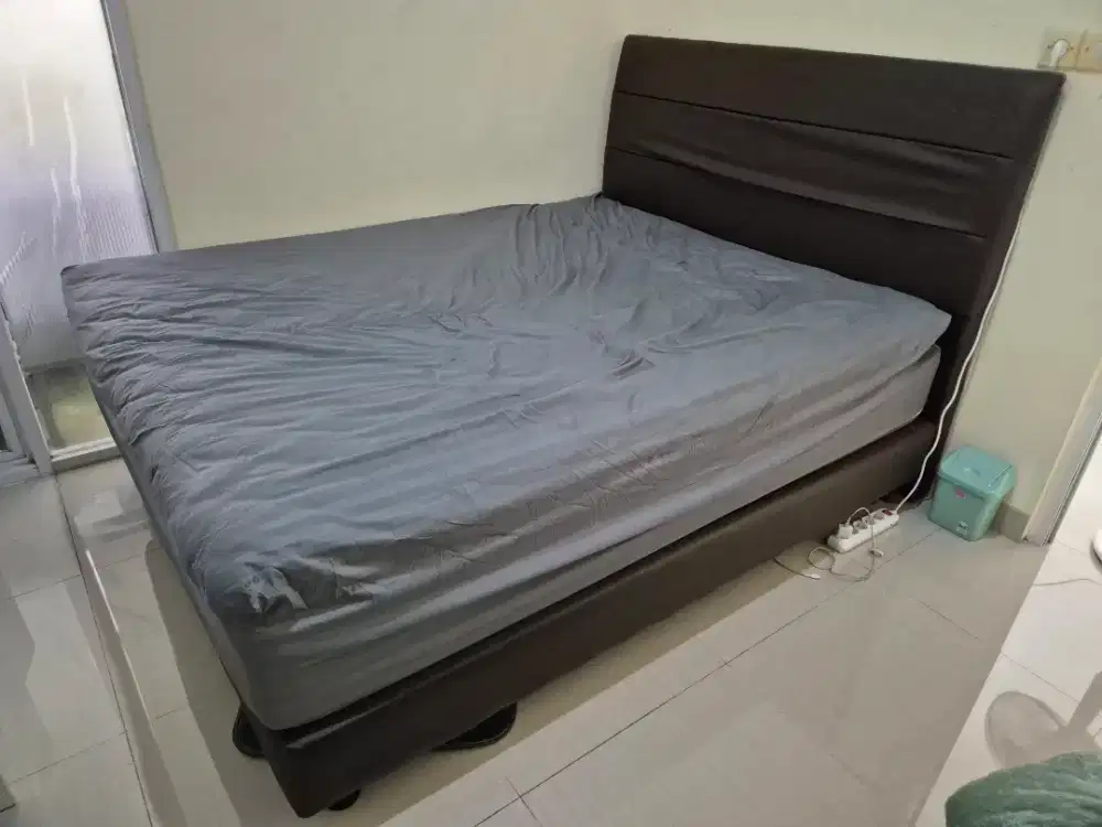 Divan Airland Deluxe OSC Dark Brown 160 × 200 cm + Headboard Original