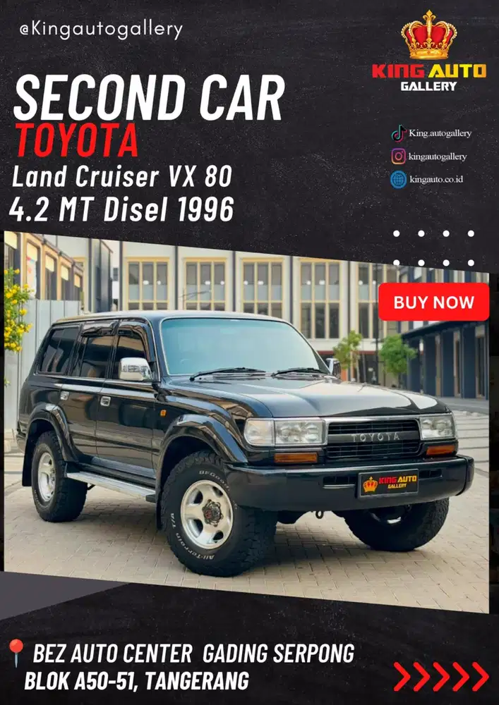 Land Cruiser VX 80 4x4 Manual 1996 Kondisi Siap Pakai