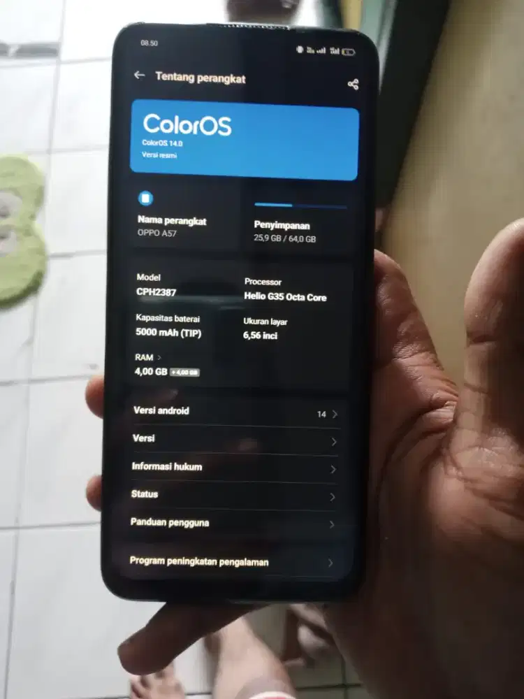 TT di bawah nya oppo a57 ram 4+4/64