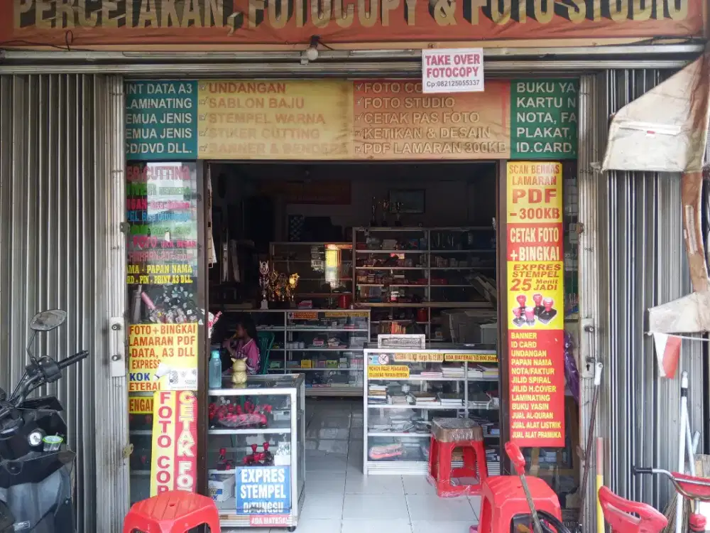 Over usaha fotocopy & percetakan smua brang hrg nego lokasi