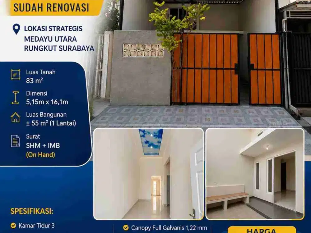 Rumah Murah siap Huni di Medayu Utara, Rungkut, Sby Timur