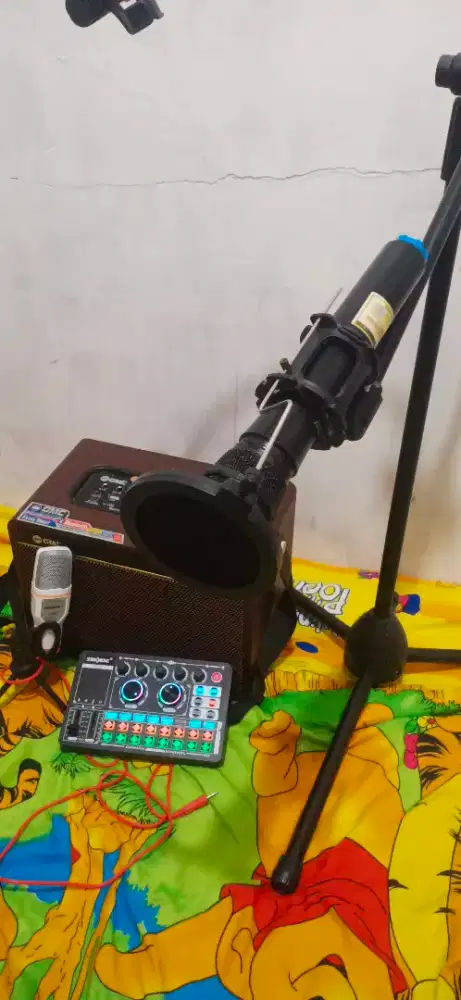 spiker gmc ori + mikser sound tripot mic untuk live