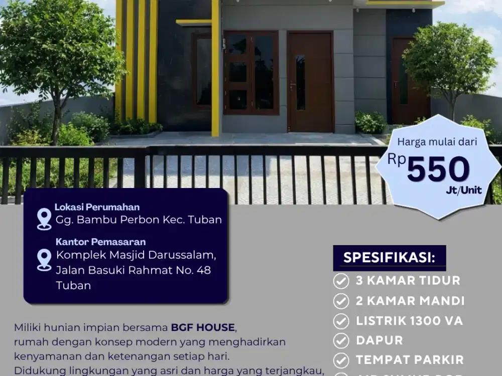 BGF HOUSE – Hunian Nyaman dengan Lokasi Strategis, Cocok untuk Keluarga