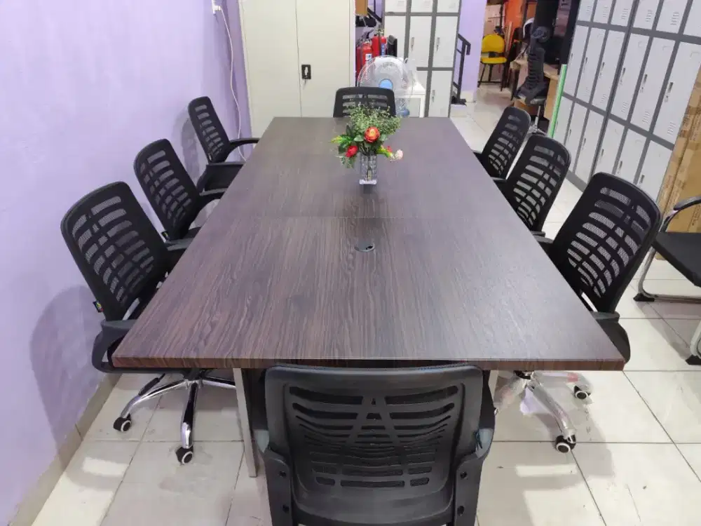 MEJA MEETING RANGKA BESI MURAH