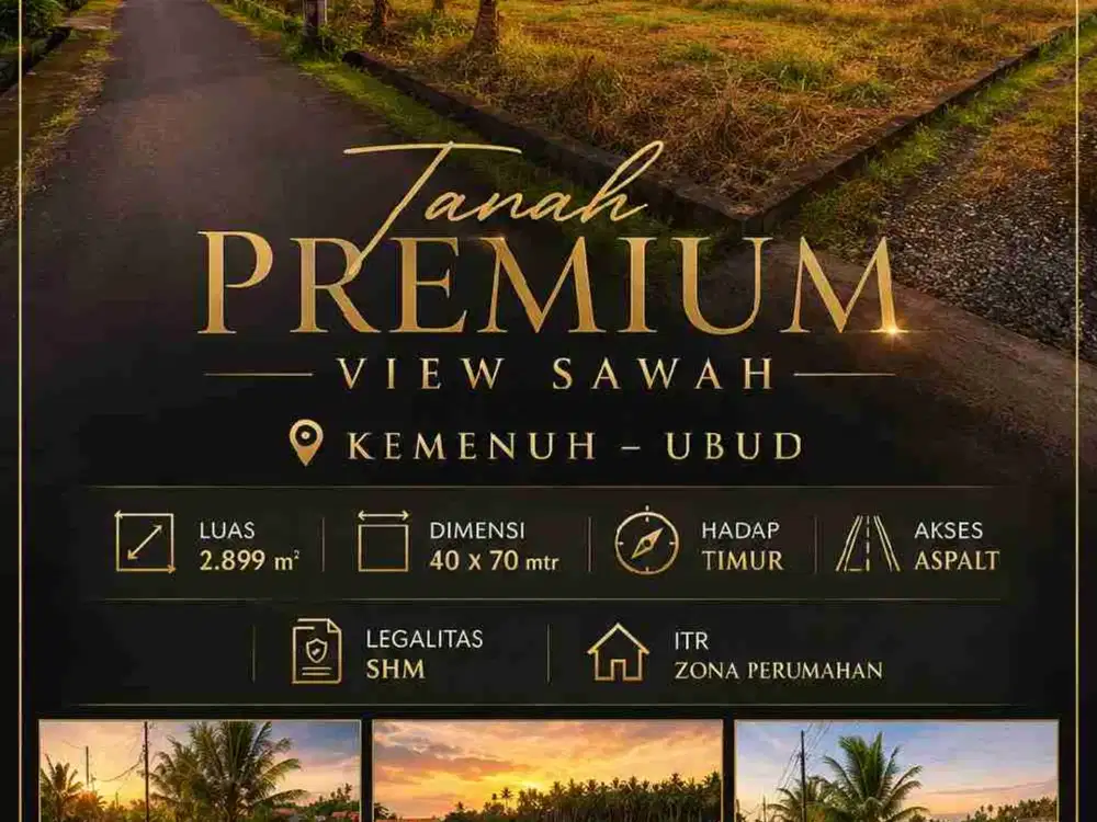 Tanah View sawah kemenuh Ubud