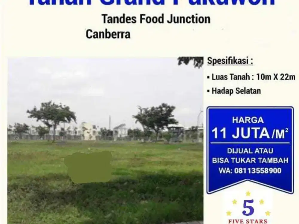 Tanah Grand Pakuwon Dekat Dengan Tandes Fod Junction