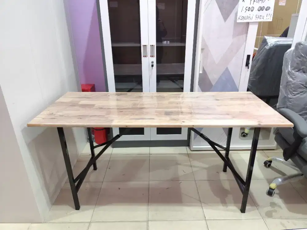 MEJA LIPAT KAKI BESI PROMO