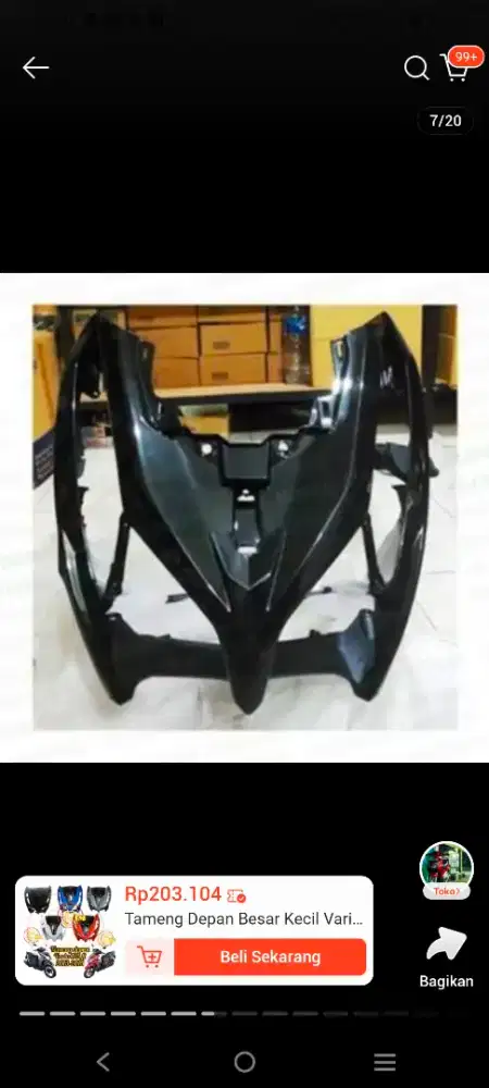 Tameng depan motor Vario 125 baru