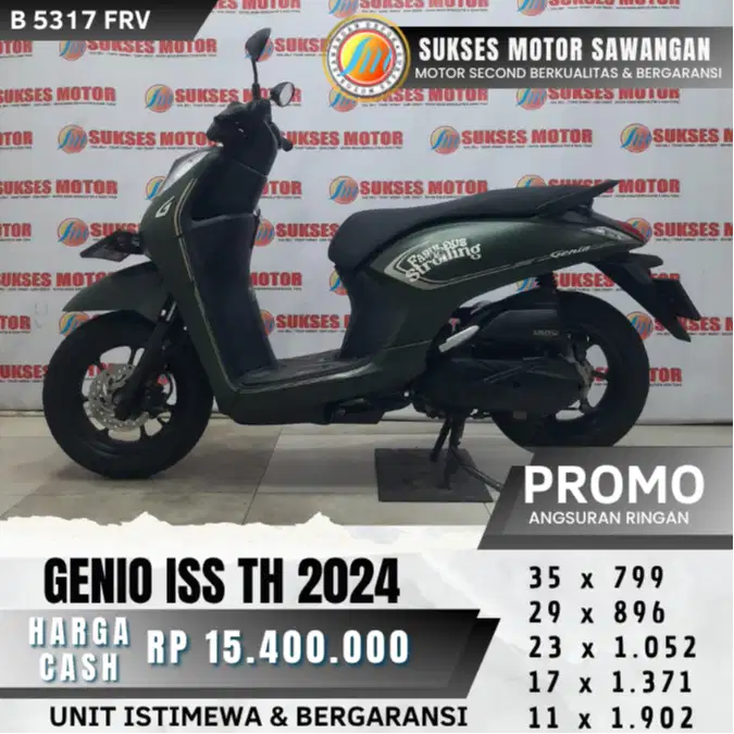 DP 700 RIBU GENIO ISS TH 2024 UNIT MULUS ISTIMEWA BERGARANSI MESIN