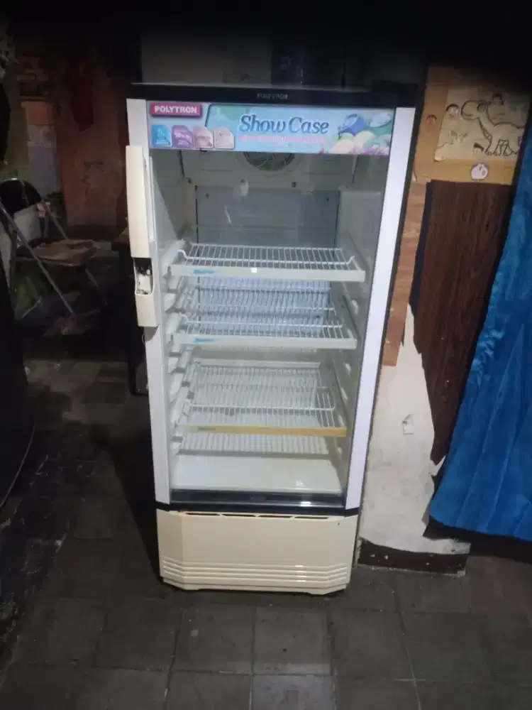 Jual showcase Polytron tiga tahap mesin ori dngin merata bisa di antar