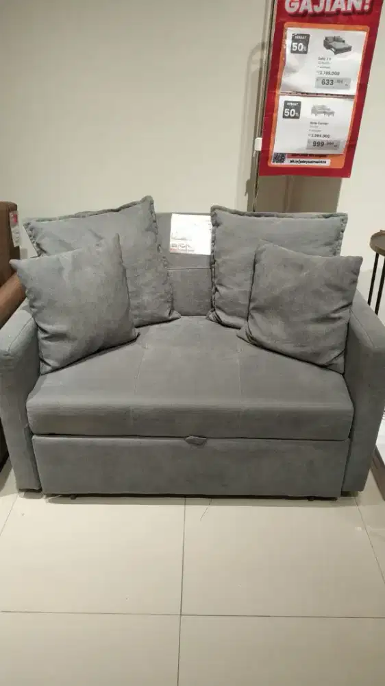 LELANG SOFA SLEEPER BAHAN KAIN
