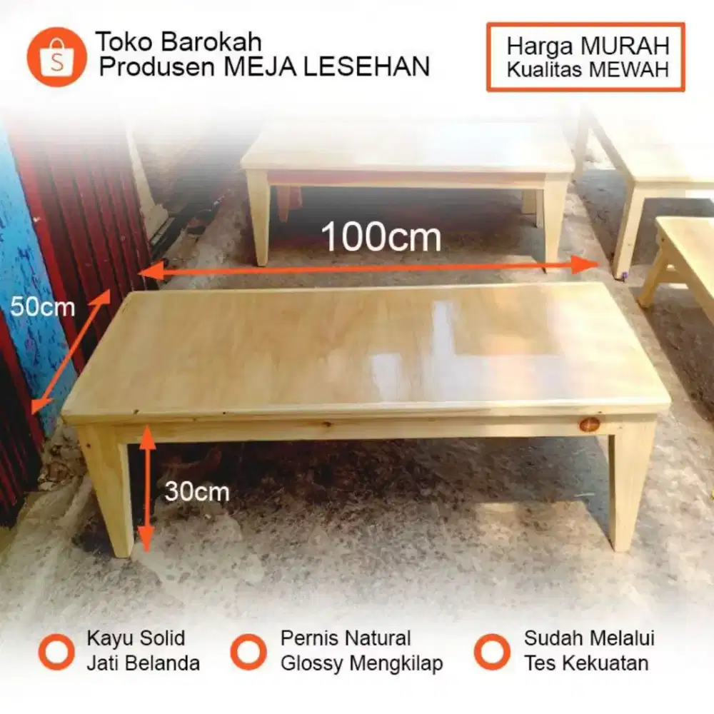 MEJA LESEHAN 100 x 50 CM